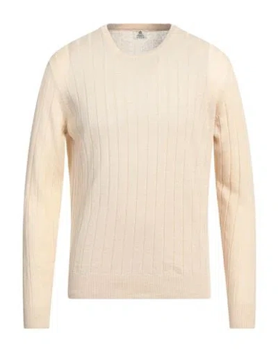 Luigi Borrelli Napoli Man Sweater Beige Size 50 Linen, Cotton