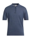 Luigi Borrelli Napoli Man Sweater Blue Size 40 Linen, Cotton