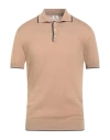 Luigi Borrelli Napoli Man Sweater Camel Size 42 Cotton In Brown