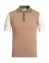 Luigi Borrelli Napoli Man Sweater Camel Size 46 Cotton In Beige