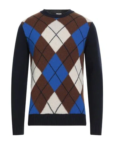 Luigi Borrelli Napoli Man Sweater Dark Brown Size 44 Merino Wool
