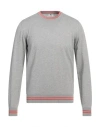 Luigi Borrelli Napoli Man Sweater Grey Size 42 Cotton In Grey