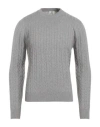 Luigi Borrelli Napoli Man Sweater Grey Size 42 Wool, Silk, Cashmere In Gray