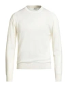 Luigi Borrelli Napoli Man Sweater Ivory Size 44 Wool In White