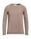 Luigi Borrelli Napoli Man Sweater Khaki Size 38 Virgin Wool, Silk, Cashmere In Beige