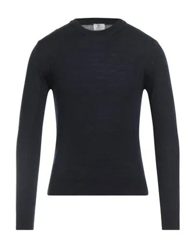 Luigi Borrelli Napoli Man Sweater Midnight Blue Size 36 Wool