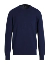 Luigi Borrelli Napoli Man Sweater Midnight Blue Size 46 Cashmere In Blue