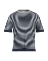 Luigi Borrelli Napoli Man Sweater Midnight Blue Size 46 Cotton