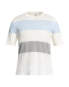 Luigi Borrelli Napoli Man Sweater Off White Size 46 Cotton In Off White