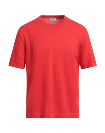 Luigi Borrelli Napoli Man Sweater Red Size 44 Cotton