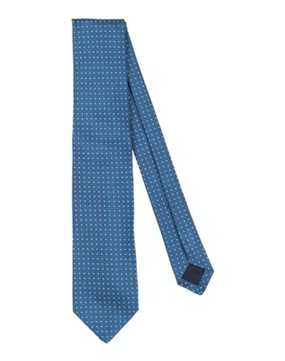 Luigi Borrelli Napoli Man Ties & Bow Ties Blue Size - Silk