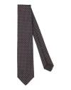 Luigi Borrelli Napoli Man Ties & Bow Ties Dark Brown Size - Silk In Brown