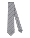 Luigi Borrelli Napoli Man Ties & Bow Ties Grey Size - Silk In Gray