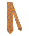Luigi Borrelli Napoli Man Ties & Bow Ties Marigold Size - Silk In Yellow