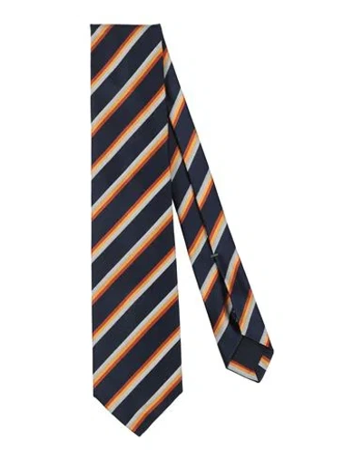 Luigi Borrelli Napoli Man Ties & Bow Ties Midnight Blue Size - Silk