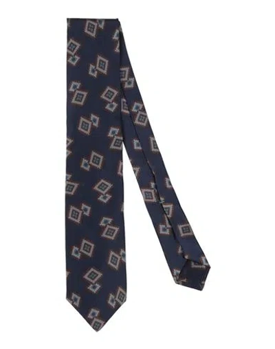 Luigi Borrelli Napoli Man Ties & Bow Ties Midnight Blue Size - Silk
