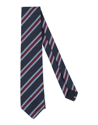 Luigi Borrelli Napoli Man Ties & Bow Ties Midnight Blue Size - Silk
