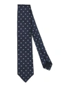 Luigi Borrelli Napoli Man Ties & Bow Ties Midnight Blue Size - Silk In Blue