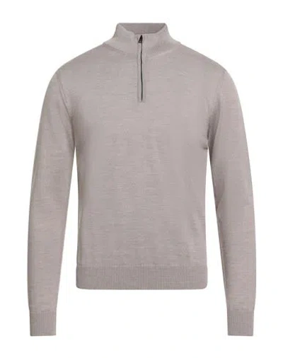 Luigi Borrelli Napoli Man Turtleneck Beige Size 40 Wool In Sand