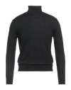 Luigi Borrelli Napoli Man Turtleneck Black Size 38 Wool