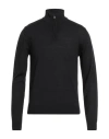 Luigi Borrelli Napoli Man Turtleneck Black Size 40 Wool In Black