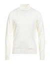 Luigi Borrelli Napoli Man Turtleneck Cream Size 42 Wool In White