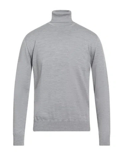 Luigi Borrelli Napoli Man Turtleneck Grey Size 36 Wool In Gray