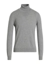 Luigi Borrelli Napoli Man Turtleneck Grey Size 46 Cashmere In Gray