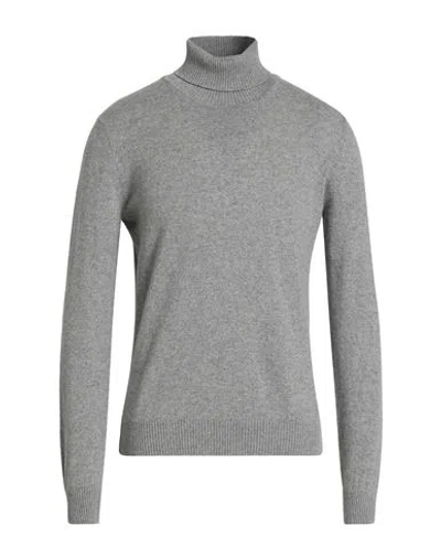Luigi Borrelli Napoli Man Turtleneck Grey Size 46 Cashmere In Gray