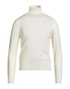 Luigi Borrelli Napoli Man Turtleneck Ivory Size L Wool In White