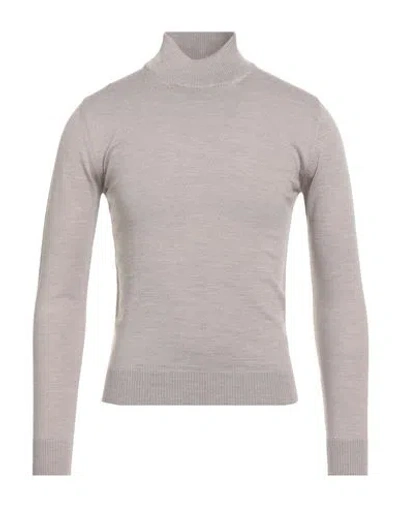 Luigi Borrelli Napoli Man Turtleneck Light Brown Size Xs Wool In Sand