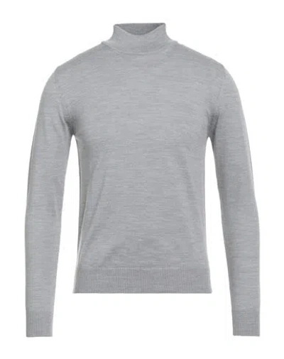 Luigi Borrelli Napoli Man Turtleneck Light Grey Size 38 Wool In Gray