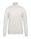 Luigi Borrelli Napoli Man Turtleneck Light Grey Size 42 Virgin Wool