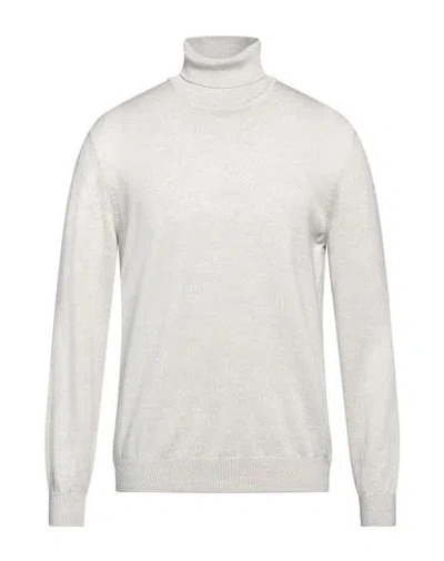 Luigi Borrelli Napoli Man Turtleneck Light Grey Size 42 Virgin Wool