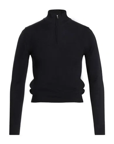 Luigi Borrelli Napoli Man Turtleneck Midnight Blue Size 36 Wool