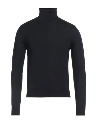 Luigi Borrelli Napoli Man Turtleneck Midnight Blue Size 36 Wool