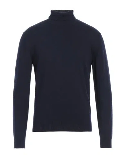 LUIGI BORRELLI NAPOLI LUIGI BORRELLI NAPOLI MAN TURTLENECK MIDNIGHT BLUE SIZE 42 WOOL, CASHMERE