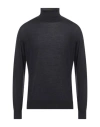 Luigi Borrelli Napoli Man Turtleneck Midnight Blue Size 48 Virgin Wool, Silk, Cashmere