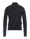 Luigi Borrelli Napoli Man Turtleneck Navy Size 38 Wool In Blue