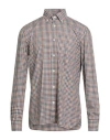 Luigi Borrelli Napoli Per Bongenie Grieder Since 1891 Man Shirt Brown Size 17 Cotton In Brown