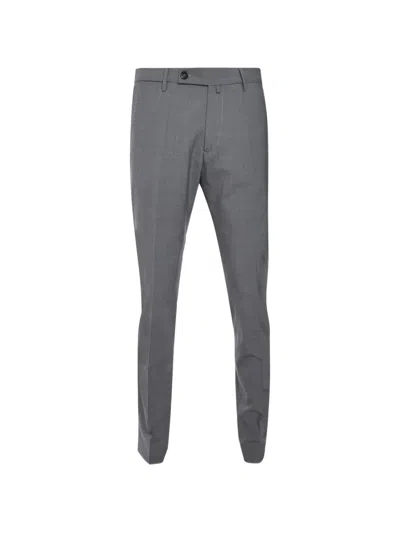 Luigi Borrelli Pressed-crease Tailored Trousers In Gray