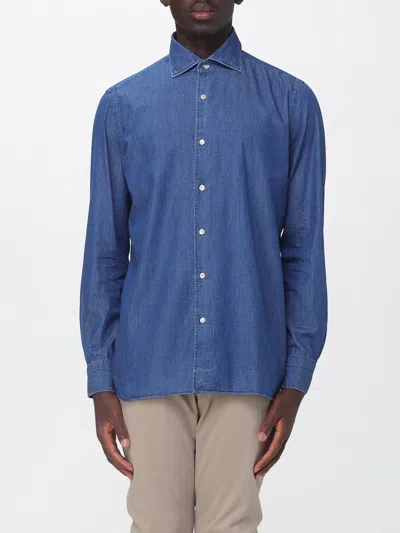 Luigi Borrelli Shirt Men Color Blue