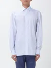 Luigi Borrelli Vertical-stripe Long-sleeve Shirt In Blue