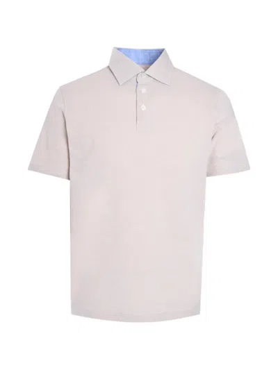 Luigi Borrelli Short-sleeve Polo In Neutral