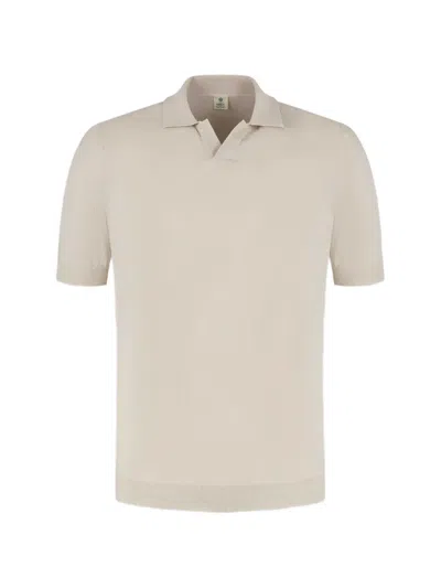 Luigi Borrelli Short-sleeve Collared T-shirt In Neutral