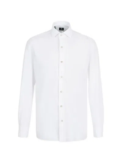 Luigi Borrelli Slub-texture Long-sleeve Shirt In Multi