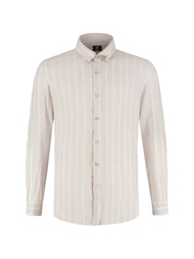 Luigi Borrelli Striped Shirt In Neutral