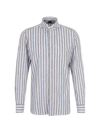 Luigi Borrelli Striped-pattern Shirt In Blue