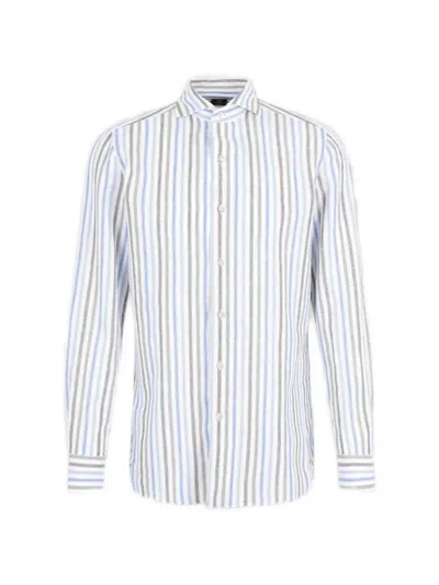 Luigi Borrelli Striped-pattern Shirt In White