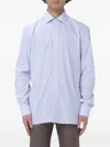 Luigi Borrelli Vertical-stripe Long-sleeve Shirt In Blue